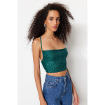 Crop top vert �meraude