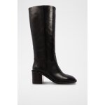 Cuissardes en cuir noir