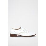 Derbys en cuir adela blanc et dor