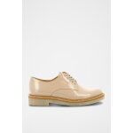 Derbys en cuir verni oxfork beige