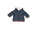 Doudoune  capuche noir et rouge - terre de marins