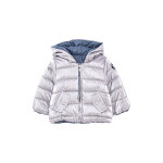 Doudoune à capuche réversible argenté et bleu foncé - ikks junior Doudoune à capuche réversible argenté et bleu foncé - ikks junior