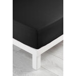 Drap - housse en coton 57 fils / cm lina - noir
