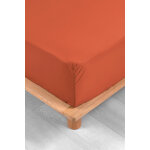Drap - housse en percale de coton 78 fils / cm� percaline - terracotta