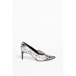 Escarpins en cuir blanc et noir