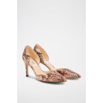 Escarpins en cuir flossie gris et rose