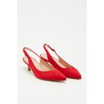 Escarpins en cuir de veau nubuck poco sling - rouge vif - stuart weitzman