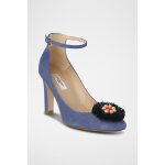 Escarpins en nubuck gwen bleu