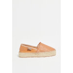 Espadrilles en cuir camel