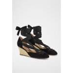 Espadrilles  talons en nubuck lana noir