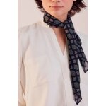 Foulard bleu marine et mauve