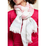 Foulard corail et écru Foulard corail et écru
