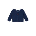 Gilet brod� bleu marine