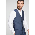 Gilet de costume en laine et mohair melchior - bleu marine