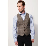 Gilet de costume en laine nippon marron