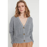 Gilet court en maille c�tel�e