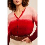 Gilet en mohair rose et rouge - one step femme