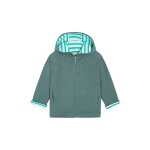 Gilet rversible en coton biologique - kaki et cru