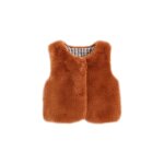 Gilet sans manches réversible camel et écru Gilet sans manches réversible camel et écru