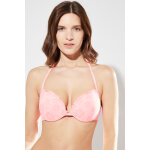 Haut de maillot push - up corail - calzedonia