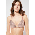 Haut de maillot push - up marron et dor - calzedonia