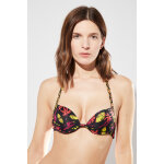 Haut de maillot push - up noir et jaune - tezenis by calzedonia