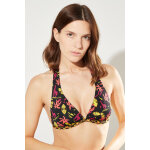 Haut de maillot push - up noir et jaune - tezenis by calzedonia