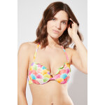 Haut de maillot push - up vert et jaune - calzedonia