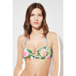 Haut de maillot push - up vert et rose - tezenis by calzedonia