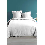 Housse de couette en percale de coton 78 fils / cm� percaline - blanc