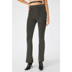 Jean bootcut taille haute noir et doré Jean bootcut taille haute noir et doré