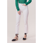 Jean droit 7 / 8 taille haute plantain blanc
