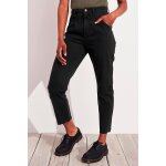 Jean droit taille haute noir