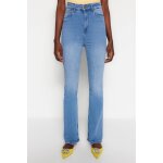 Jean flare taille haute ciel