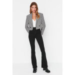 Jean flare taille haute en coton