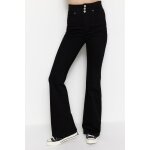 Jean flare taille haute noir