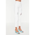Jean slim 7 / 8 taille haute blanc Jean slim 7 / 8 taille haute blanc