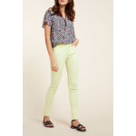 Jean slim en coton biologique vert clair