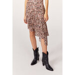 Jupe asymtrique taille haute camel - ikks women