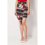 Jupe asym�trique taille haute noir