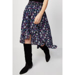 Jupe asym�trique taille haute - noir