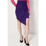 Jupe asym�trique taille haute violet