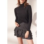 Jupe courte taille haute gris fonc
