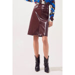 Jupe droite taille haute fanny bordeaux Jupe droite taille haute fanny bordeaux