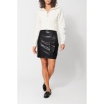 Jupe droite taille haute fina noir