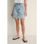 Jupe droite taille haute en jean bleu clair - na - kd