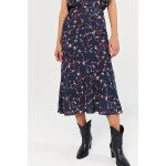 Jupe midi bleu marine - ikks women