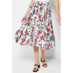 Jupe midi plissée blanc et rouge Jupe midi plissée blanc et rouge