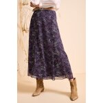 Jupe midi violet - one step femme