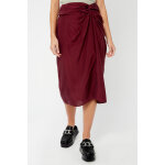 Jupe en soie amber bordeaux